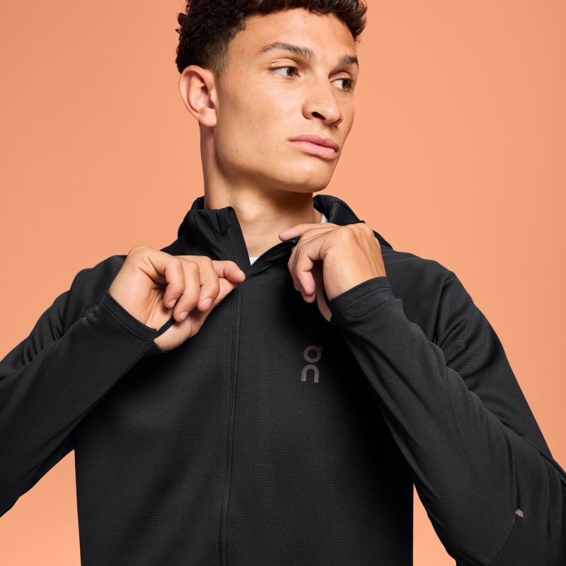 Sweat a Capuche On Climate Zip Noir  Homme  | SZB-8465064