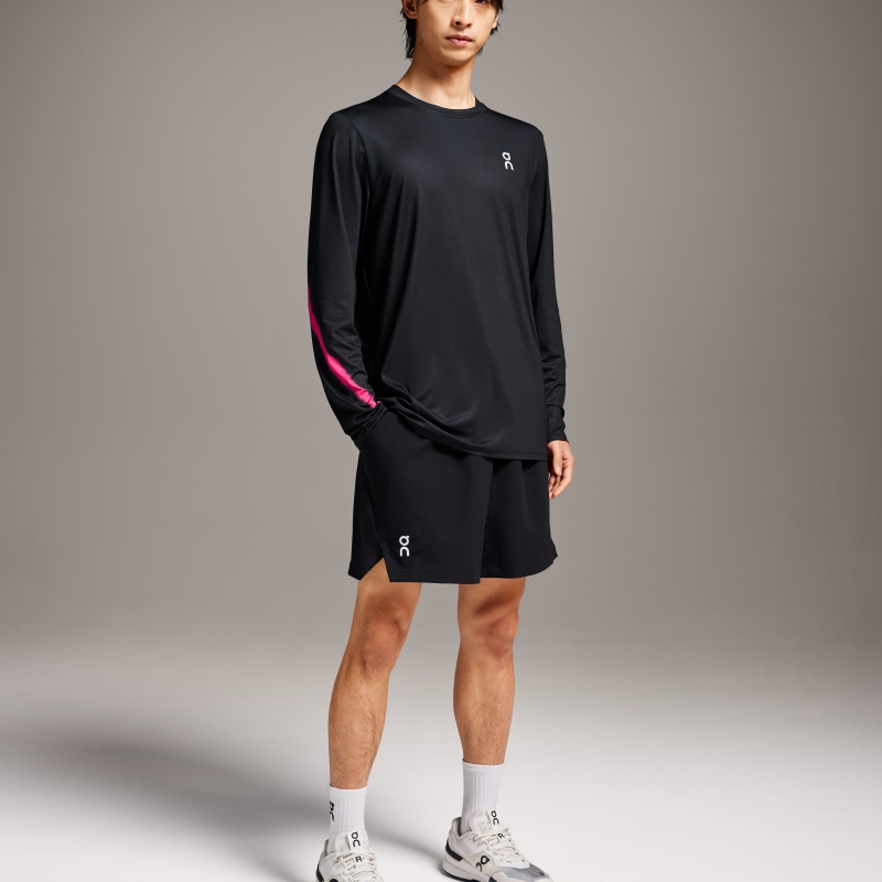 T-Shirt On Court Long-T Noir  Homme  | AIE-8255376