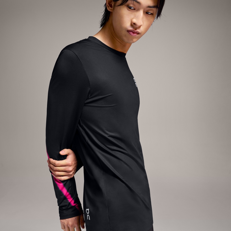 T-Shirt On Court Long-T Noir  Homme  | AIE-8255376