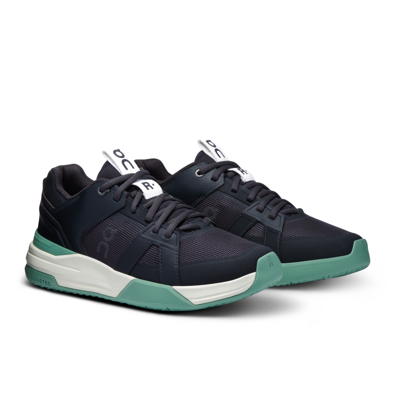 Chaussure Tennis On THE ROGER Clubhouse Pro  Noir Vert  Femme | XMQ-7475444