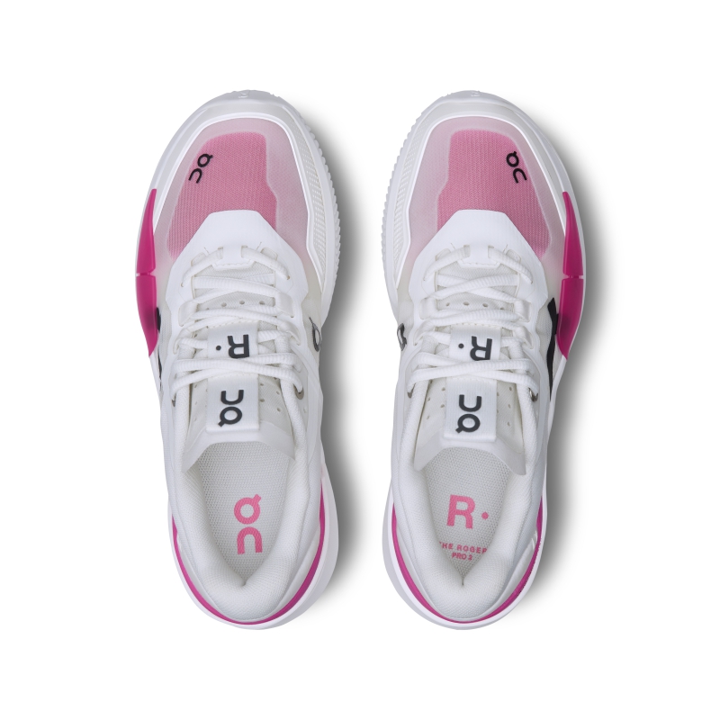 Chaussure Tennis On THE ROGER Pro 2 Clay  Blanche Rose  Femme | DAV-0156622