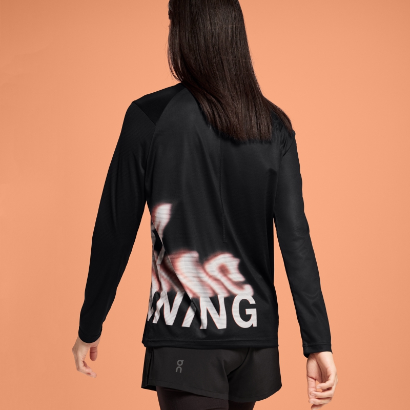 T-Shirt On Pace Long-T  Noir  Femme | JHJ-1855065