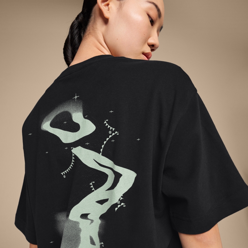 T-Shirt On Graphic Club  Noir  Femme | YHS-0125743