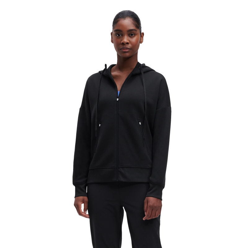 Sweat a Capuche On Zipped  Noir  Femme | DZW-4549381