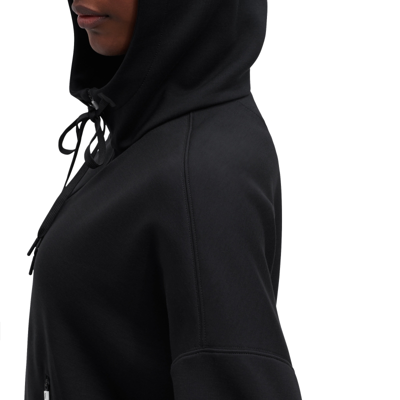 Sweat a Capuche On Zipped  Noir  Femme | DZW-4549381