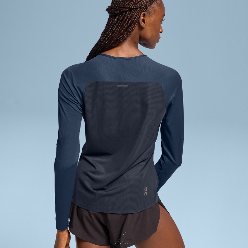 T-Shirt On Performance Long-T  Bleu Bleu Marine  Femme | RLF-9180891