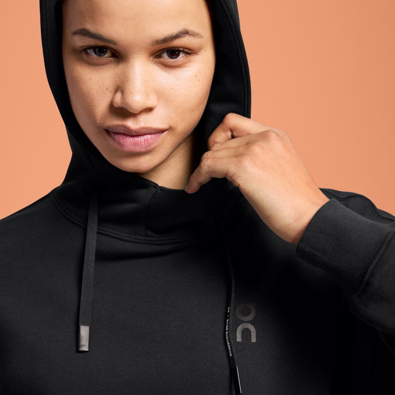 Sweat a Capuche On Club Cloud  Noir  Femme | QTP-2184260