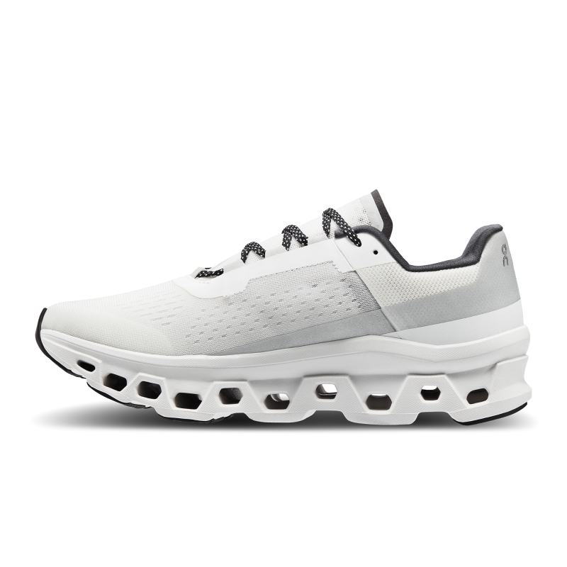 Chaussures Running Route On Cloudmonster Blanche Blanche  Homme  | UJV-6092361