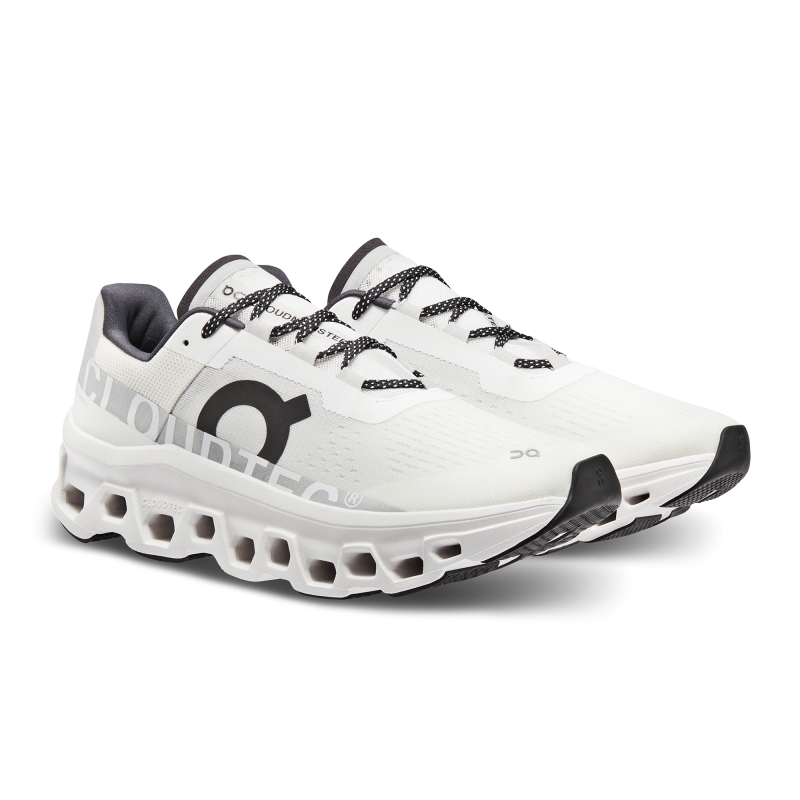 Chaussures Running Route On Cloudmonster Blanche Blanche  Homme  | UJV-6092361