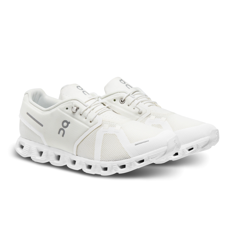 Chaussure Running On Cloud 5 Blanche Blanche  Homme  | HLS-8251678