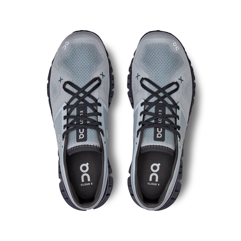 Chaussures Running Route On Cloud X 3 Glacier  Iron  Homme  | TRE-7121095