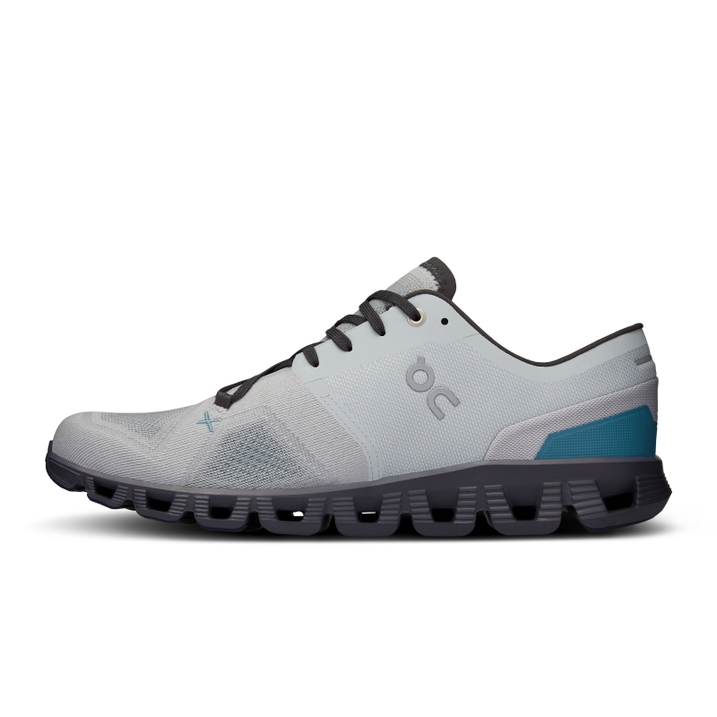 Chaussures Running Route On Cloud X 3 Glacier  Iron  Homme  | TRE-7121095