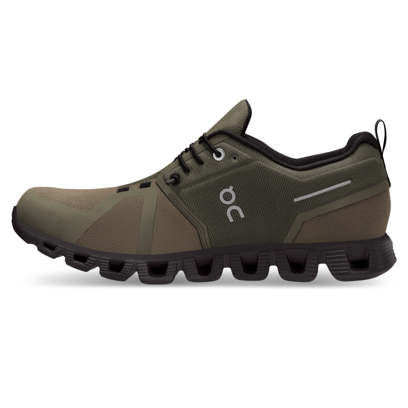 Chaussure Running On Cloud 5 Waterproof Vert Olive Noir  Homme  | ERB-5404709