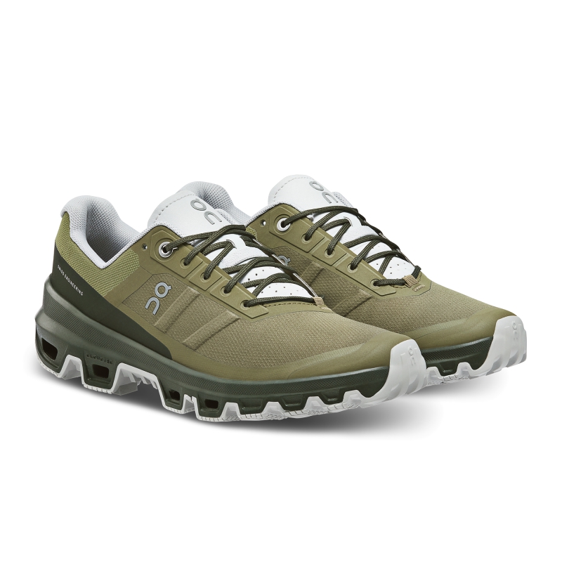 Chaussure Trail Running On Cloudventure Vert Olive  Homme  | SNR-2193947